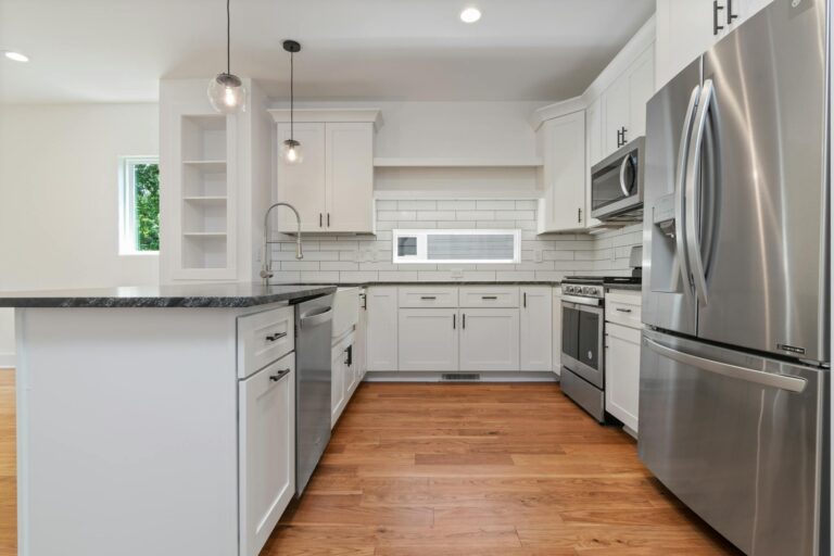 Silver French Door Refrigerator in the Kitchen